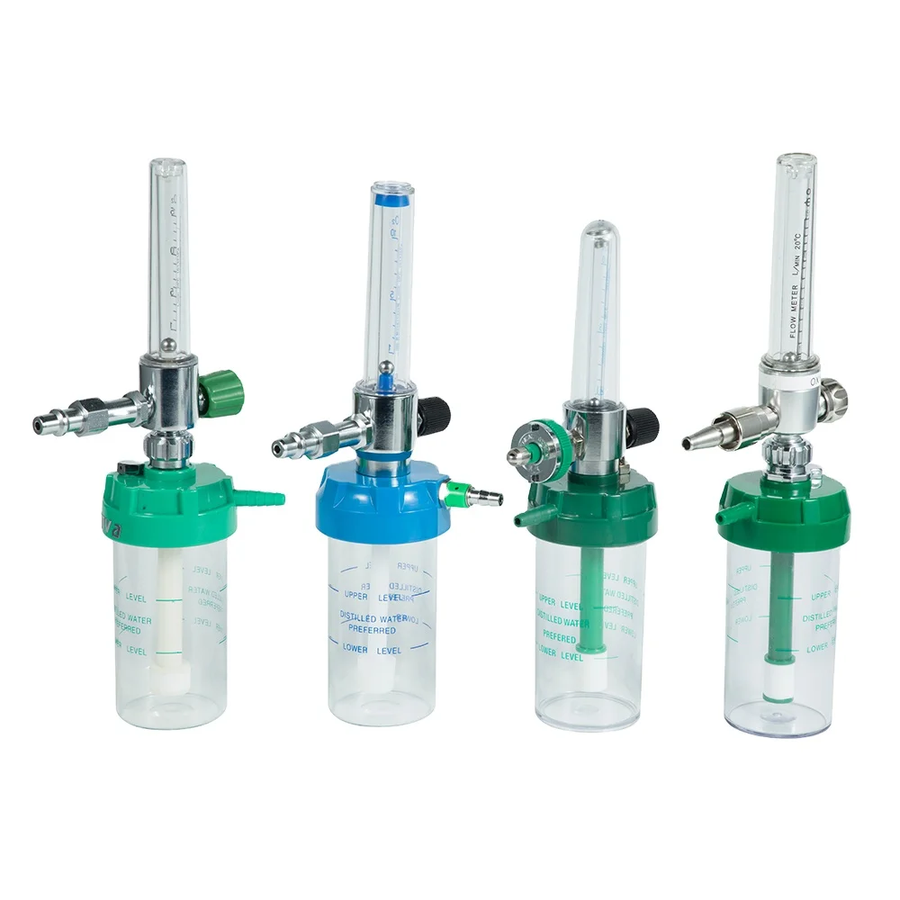 Oxygen flowmeter medical oxygen pressure bottom regulator