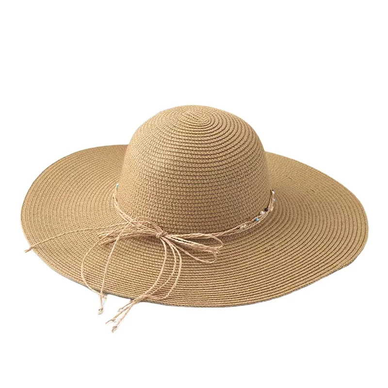 Wholesales Custom Summer Hat for Women Paper Sombrero Floppy Straw Hat