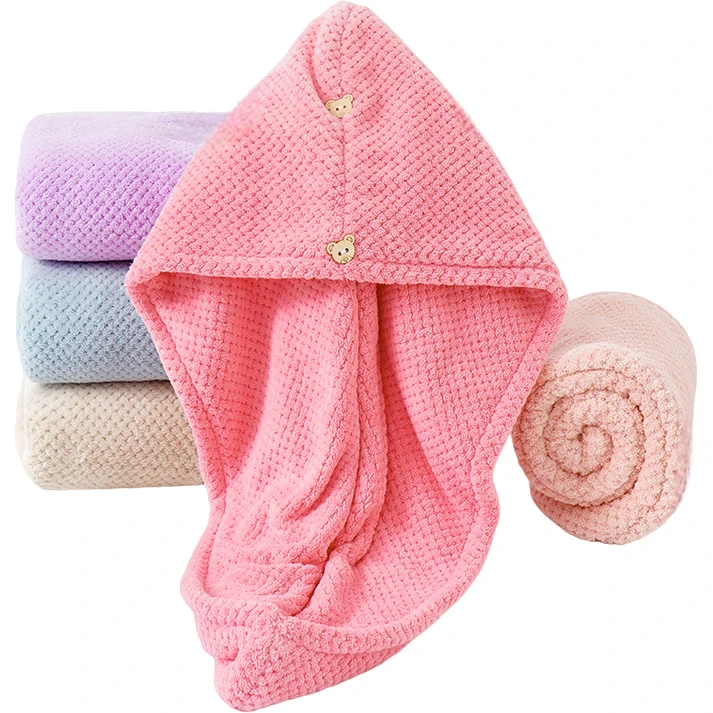Waffle Fleece Turbans Microfiber Hair Towel Wrap Turban  Hair Towel  Quick Dry Super Absorbent by Direct Microfiber Manufacturer