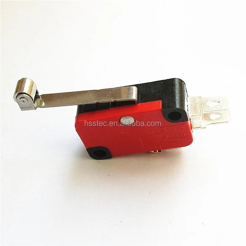 Micro switch with copper wheel V-156-1C25 silver point 15A 250V with copper roller lever 3 foot limit switch