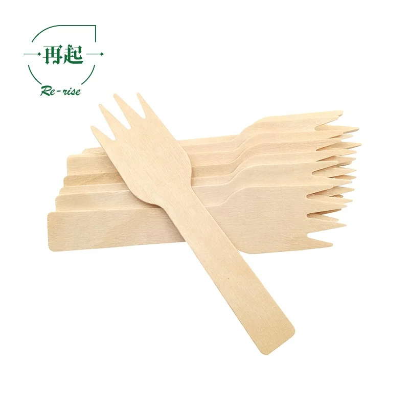 ЭК. Чист. Биоразлагаемые одноразовые деревянные вилки для фруктов, вилки для стружки