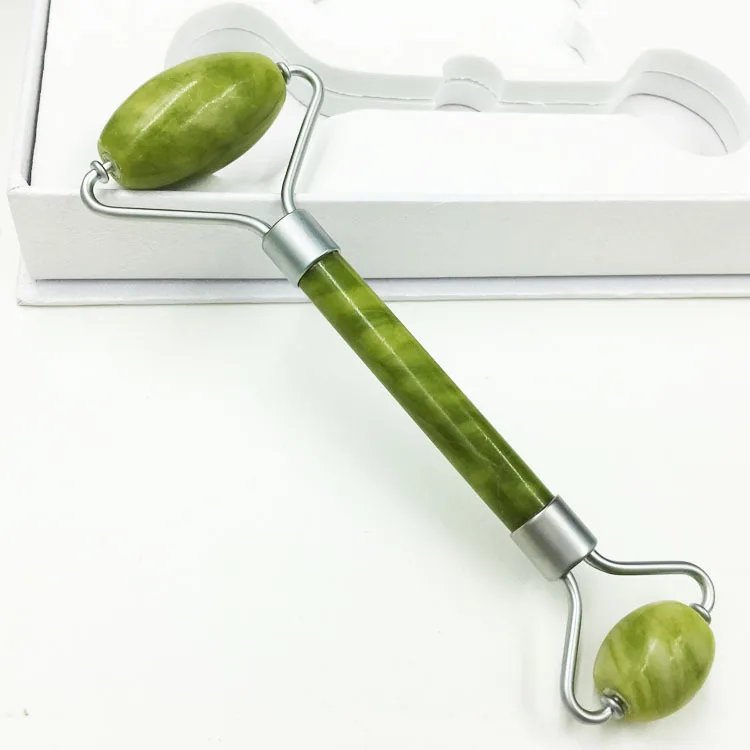 Jade Roller and Gua Sha Tools Set , Anti Aging  Quartz Roller Massager - 100% Real Natural Jade Roller for Face, Eye, Neck