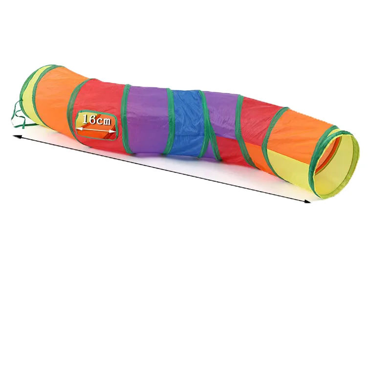 Cat Tunnel for Indoor Toy Tube 2 Way Collapsible Interactive Peek Hole With Ball
