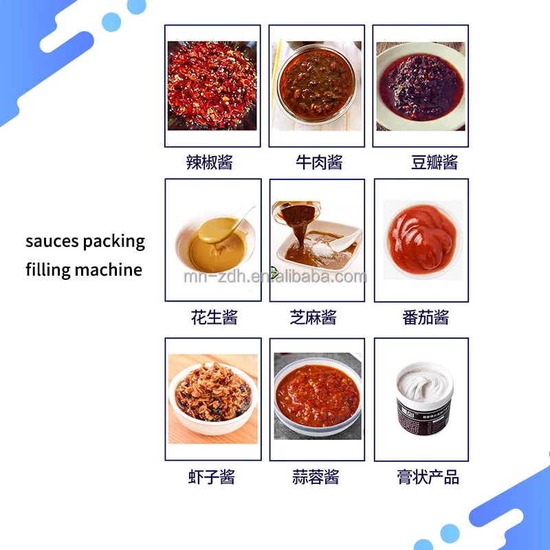 Easy to operate oats Jam cosmetic filling machine cream Ketchup packaging premade pouch machine