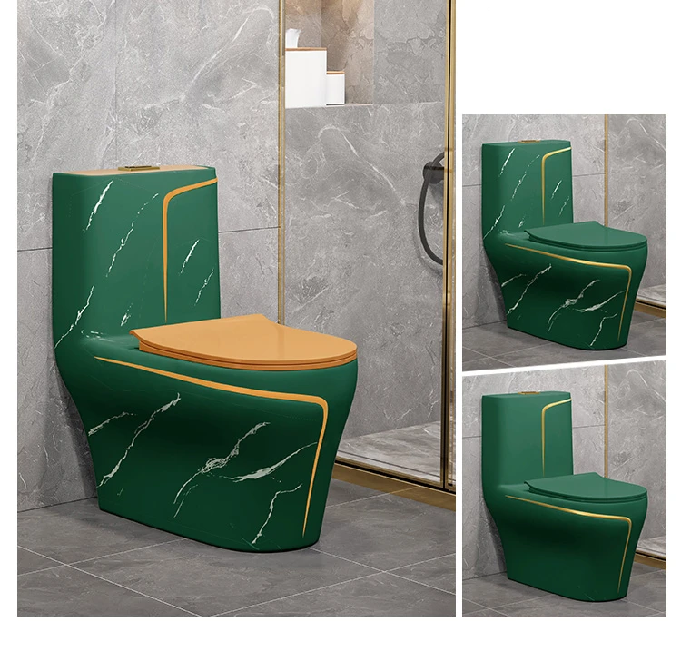 MEIYANI Stone Marble Design Rimless Flushing One Piece Toilet