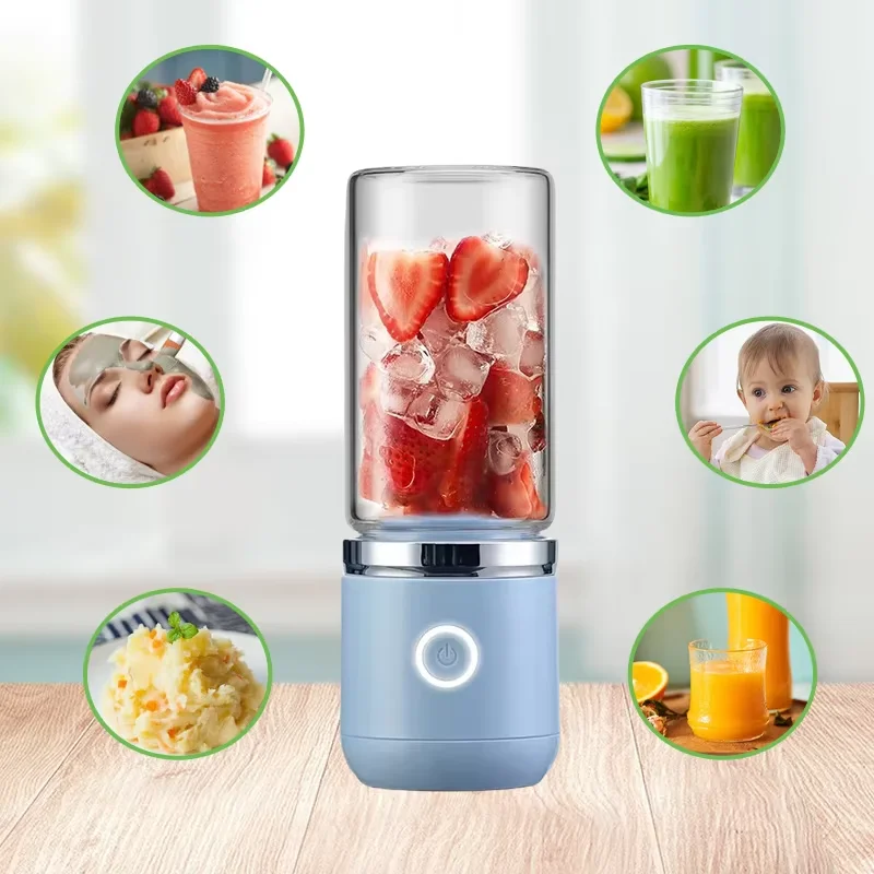 Customized Rechargeable Mini Home Milkshake Electric Small Usb Blender Machine Orange Fruit Portable Juicer Bottle