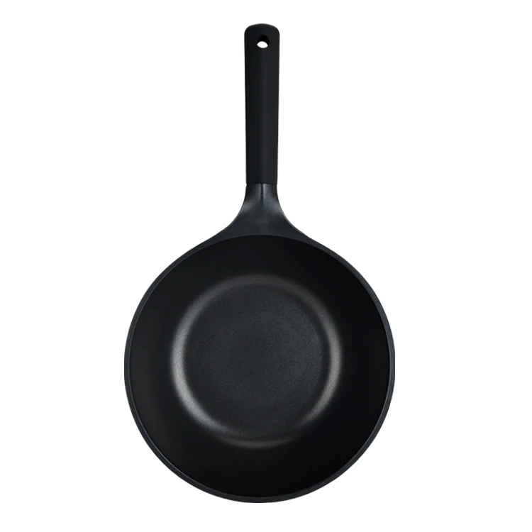 High Quality Kitchenware Non Stick Die Cast Aluminum Wok Pan with Lids