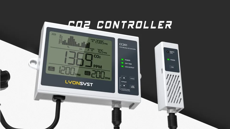  Hengxiong парниковый cc201 CO2 Монитор и контроллер домашний сад Co2