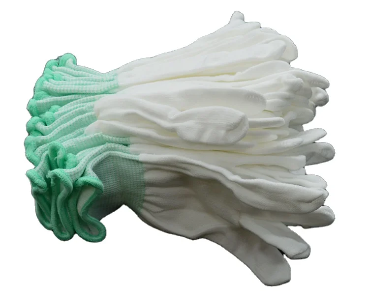 China Cheap 13G EN388 Protective  White  PU Palm Coating Work Gloves