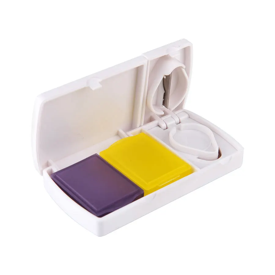 Multi Plastic Medical Tablet Crusher Box and Pill Dispenser Set