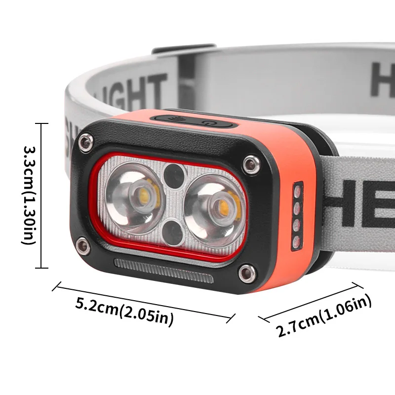 SOHOT New Mini Multi Functional Induction Usb Charging Portable Night Fishing Flashlight Cob Headlamp for Holiday