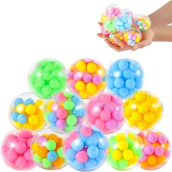 Colorful TPR Gel Water Bead Anti Stress Relief Custom Fidget Squeeze Mesh Squishy Stress Ball With Logo Fidget Toys For Kids