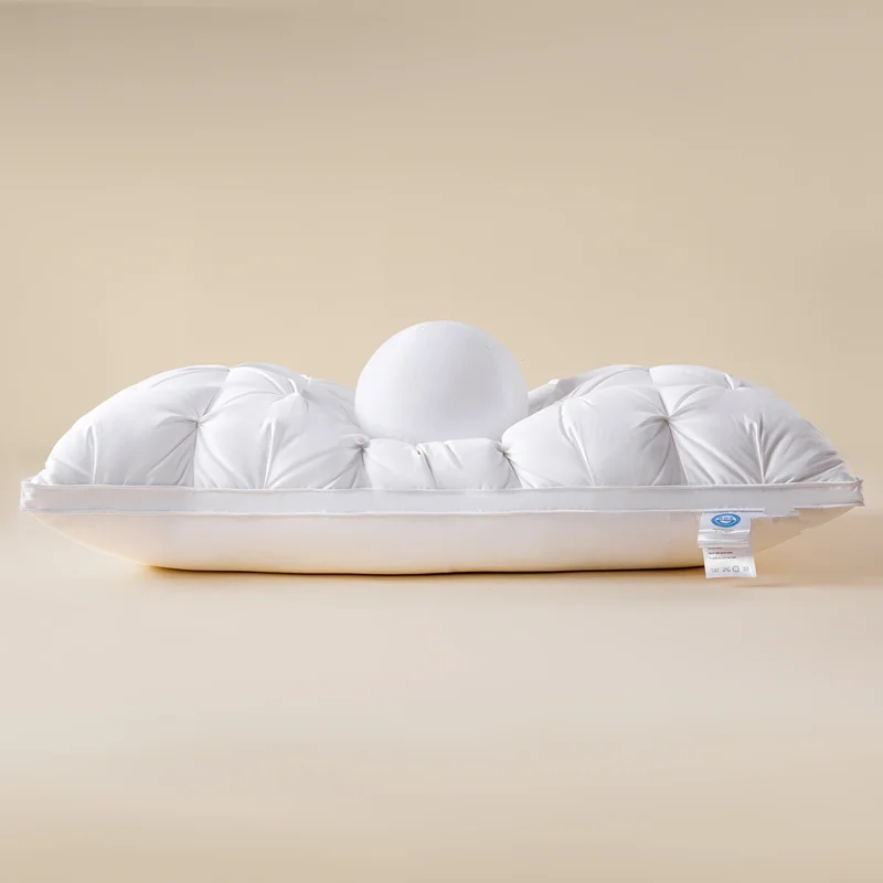 Que new Arrival Custom Goose/Duck Down Feather Twisted Flower Pillow Cushion Neck Pillow Hotel Home Bedroom For Sleeping Bed