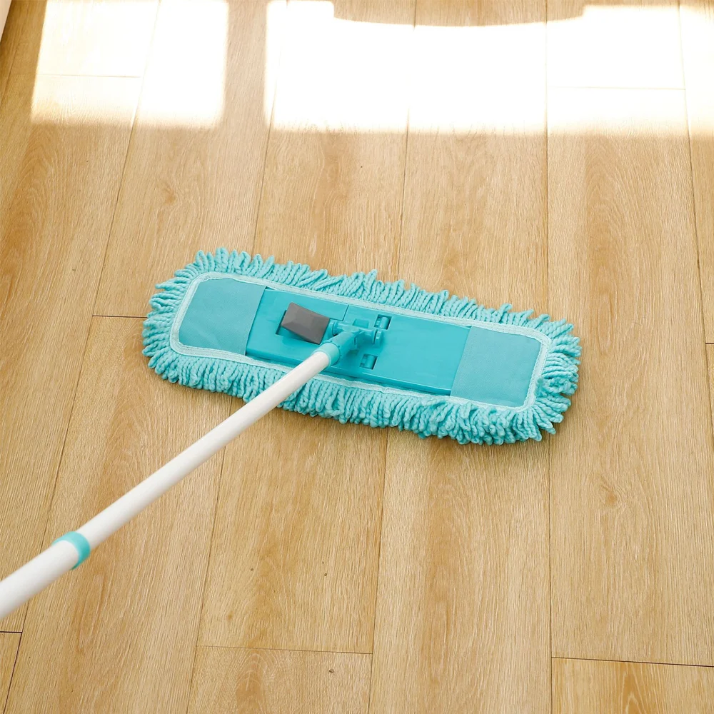Factory Wholesale Highly Absorbent Telescopic Iron Pole Yarn Flat Mop Household Magic Cleaning Supplies