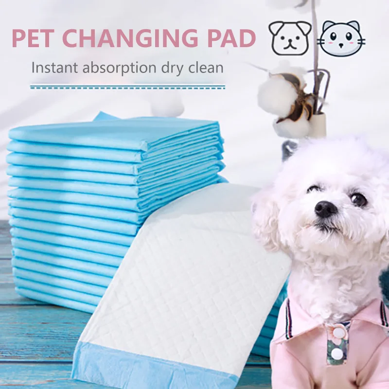 5-Layer Disposable PE Film Puppy Training Pet Pee Pads Super Absorbent and Biodegradable Dog Urin Pad Made From Fluff Pulp