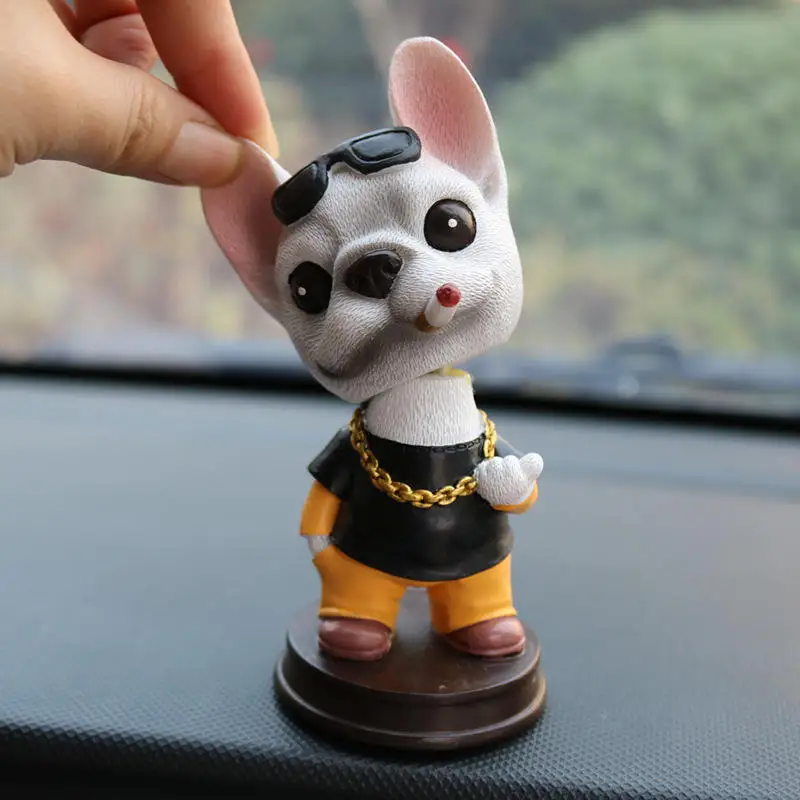 Custom Cartoon Animal Bobblehead Miniatures Resin Toy Cars and Dog for Cars Souvenirs for Outdoor Use