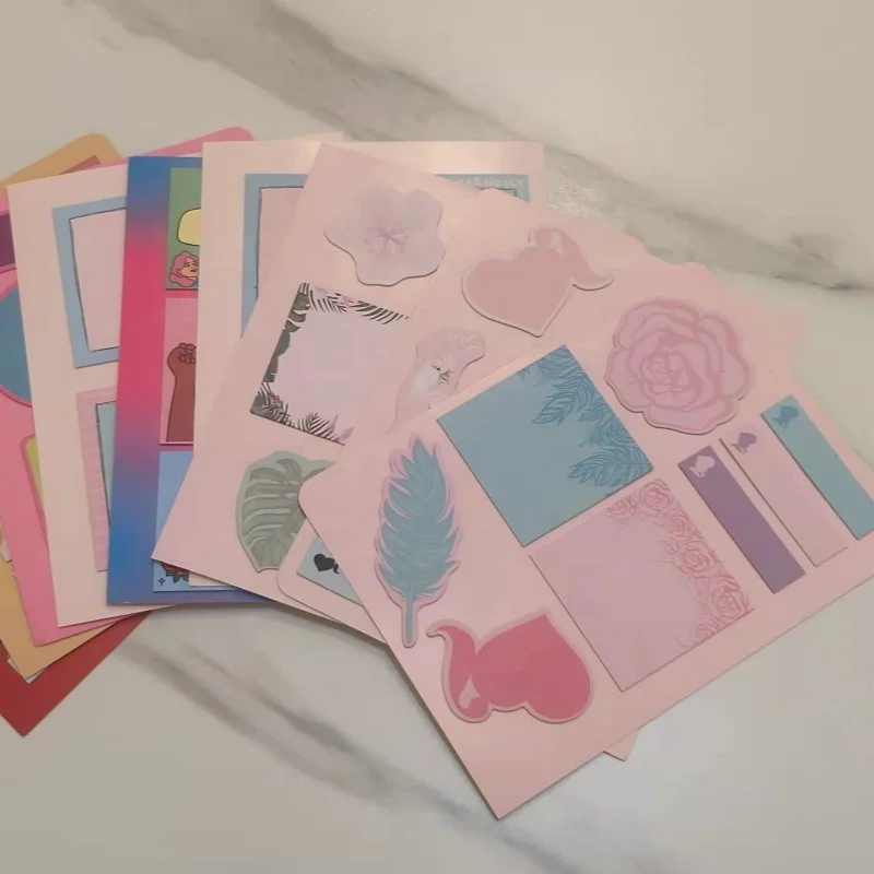 Custom Lovely sticky notes set with creative multi-colors and multi-shapes