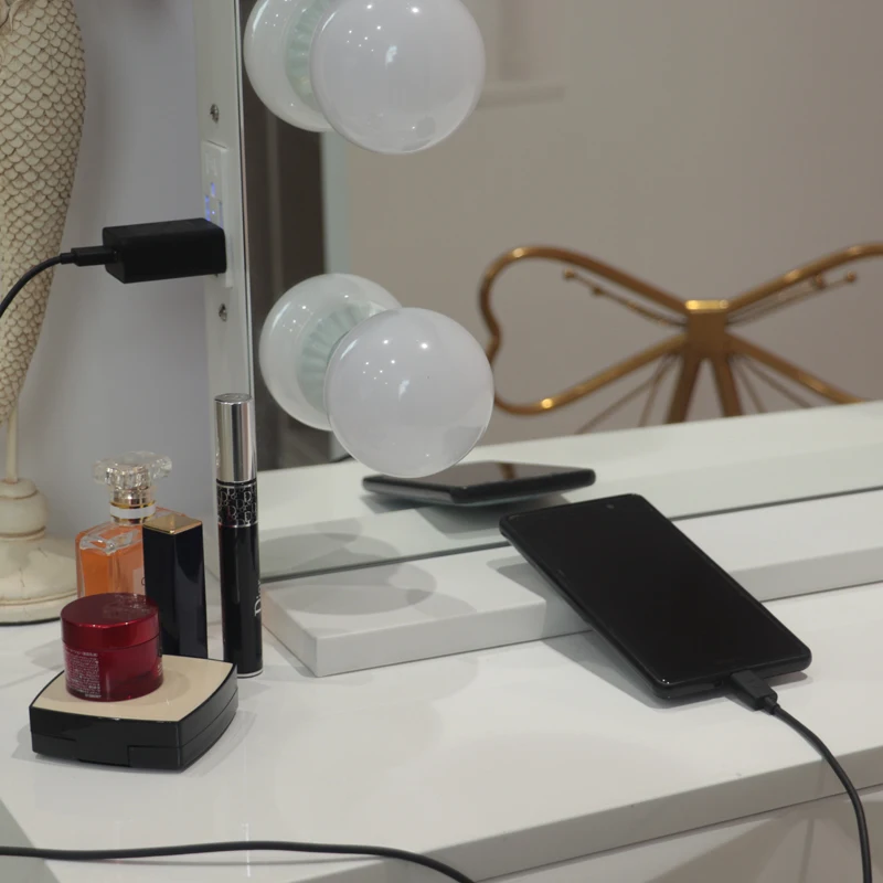 Large Desktop Hollywood Mirror With Light Bluetooth Led Makeup Vanity Dressing Table Mirror