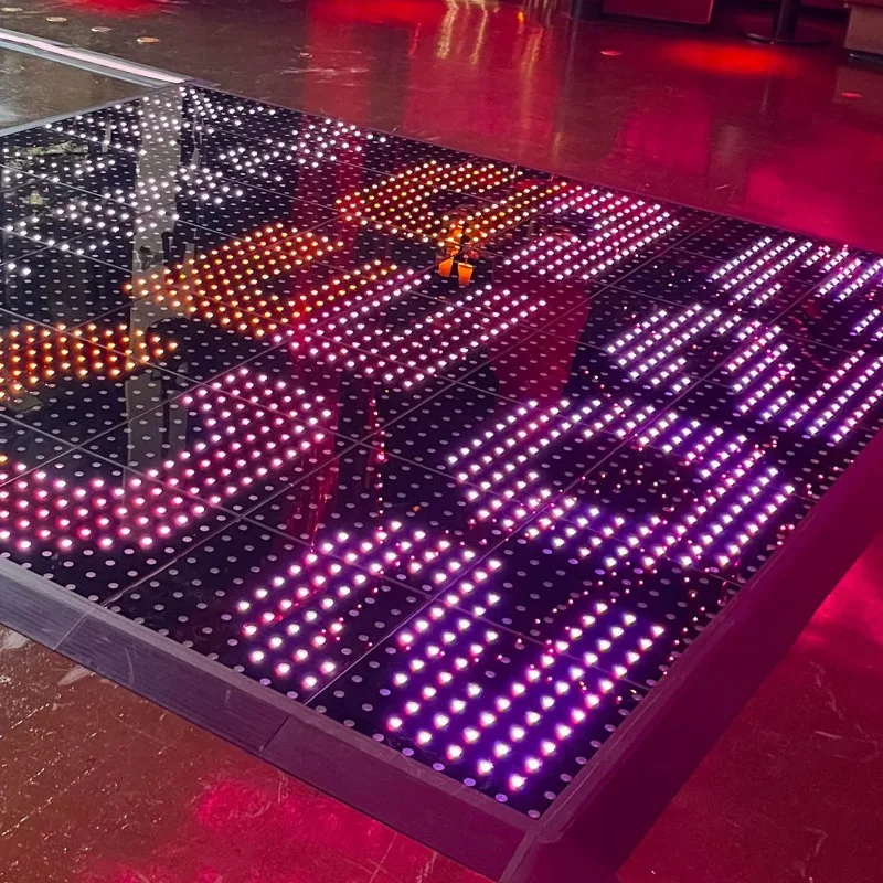 Portable digital dance panel 8*8 pixels Dance Floor Light Wedding Party Show Magnetic 64 Pixels LED Dance Floor
