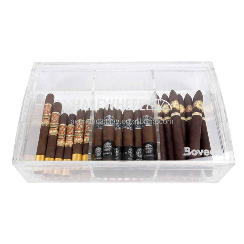 Luxury High Quality Boveda Large Cigar Humidor Cigar Box Case with Lid for 50/75 Cigars