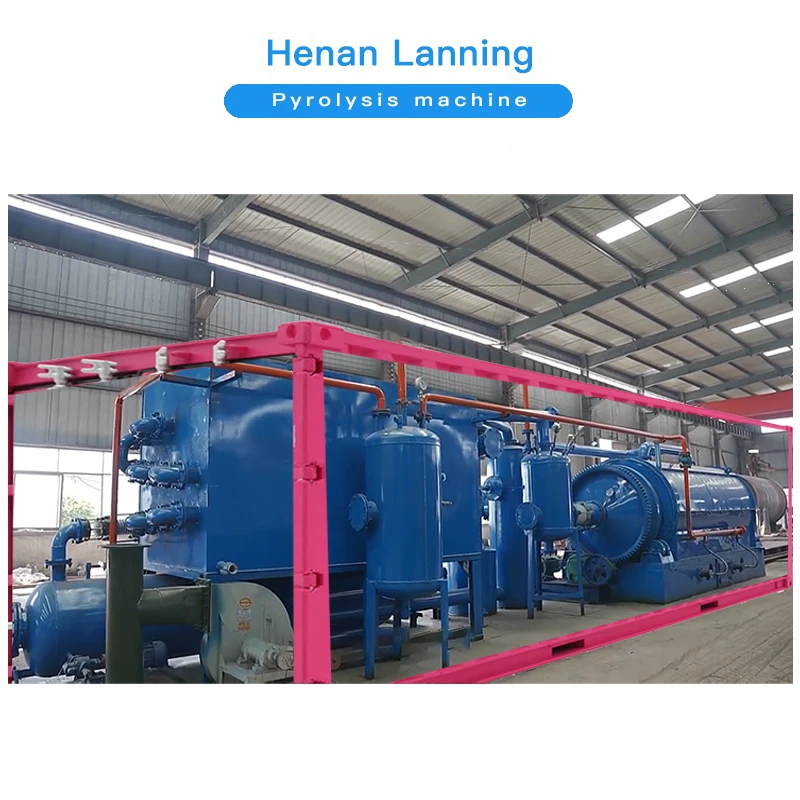 Lanning 1-3 tons mini type integrated scrap cables and aluminium-plastic wastes reycling pyrolysis plant to fuel and metal