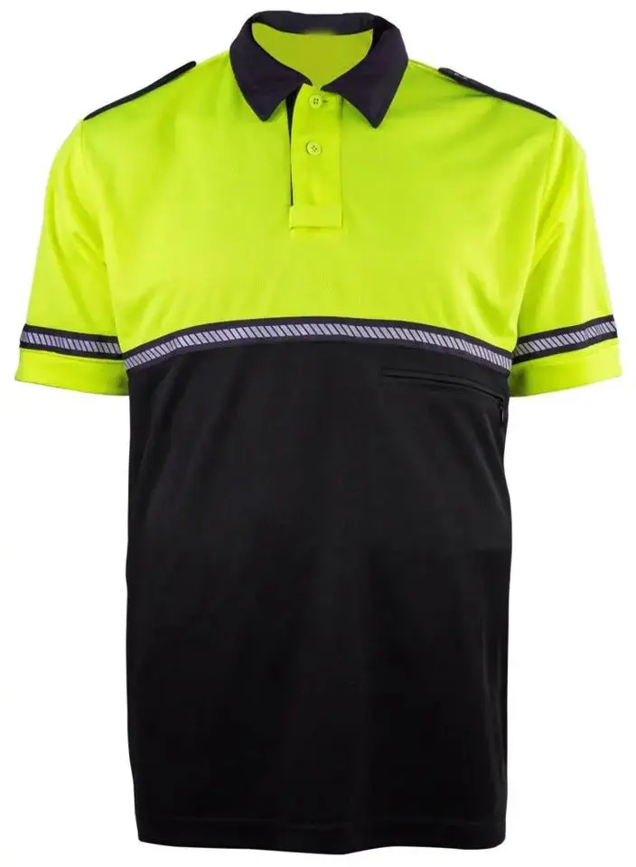 2023 Professional High Visibility P0LICE Shirt Security Uniform Reflective Polo Shirt