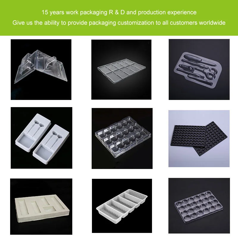 
Custom Thermoforming Clear PVC PET Plastic Insert Blister Tray for Headphone electronic tray 