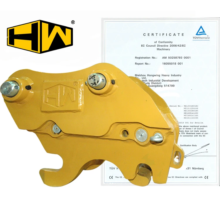 HONGWING Professional customization Semi-auto Quick Coupler Hydraulic Tilting Quick Connect For Different Excavator Attachments