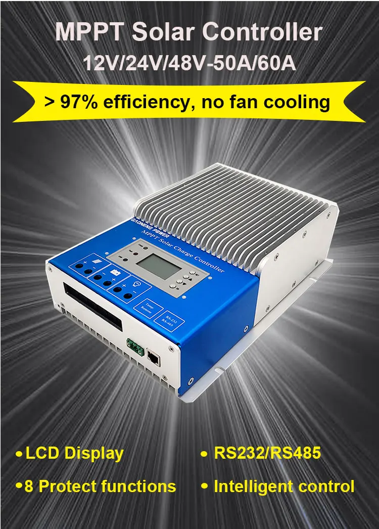
12V/24V/48V AUTO 60A MPPT solar charge controller 