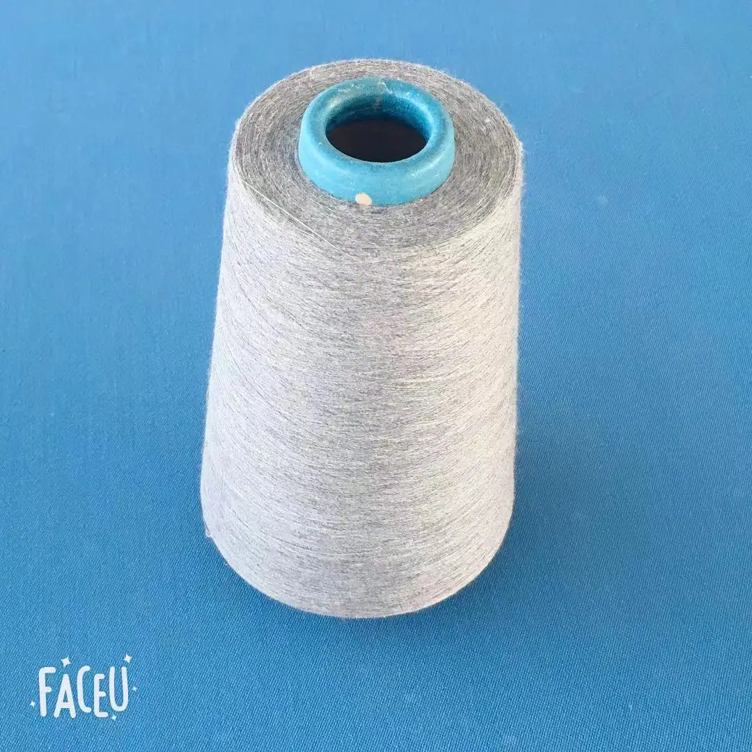 32ST/R 65/35 Hemp grey  fancy yarn can be processed by custom color spun yarn blended yarn