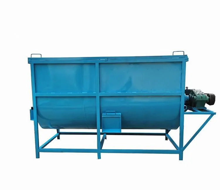 Horizontal Feed Mixing Breeding Equipment Single Double Screw Mixer Commercial Thickened Steel Plate Pig Dog Fish Straw Farming