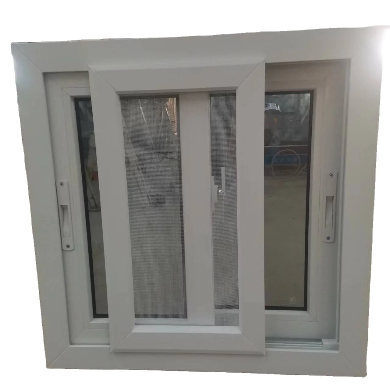 Двойное остекление ПВХ 3 трека раздвижное окно UPVC окна