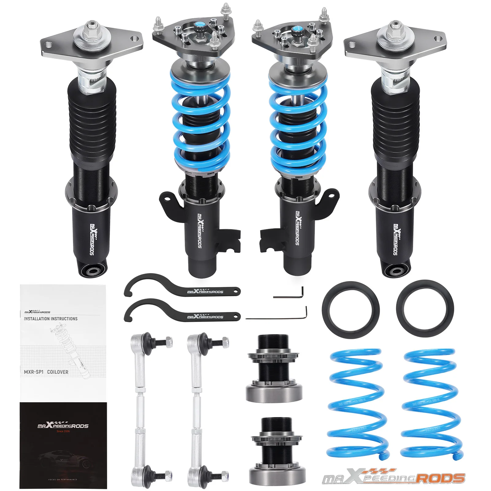 maXpeedingrods Coilovers 24 Way Damper Shocks Struts Kit For Ford Focus ST 2013-2018