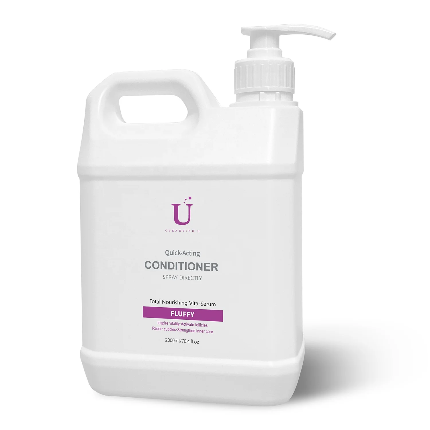 Cleansing U 2000ml Organic Natural Formula Pet Fluffy Hair Shampoo Conditioner Amino Acid Mild Shower Hair Dog Cat Conditioner