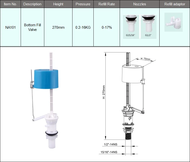Cistern Fitting Toilet repair kits Toilet fitting Toilet Fill Valve  inlet valve