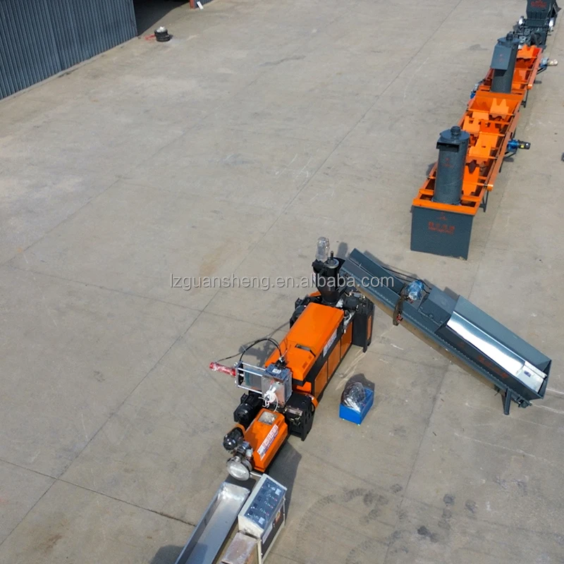 Woven bag recycling granulator waste film plastic edge washing granulation equipment