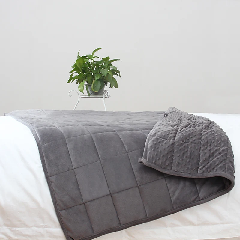 Best Minky Weighted Blanket With Washable Removable Cover Safety For Kids 15lbs