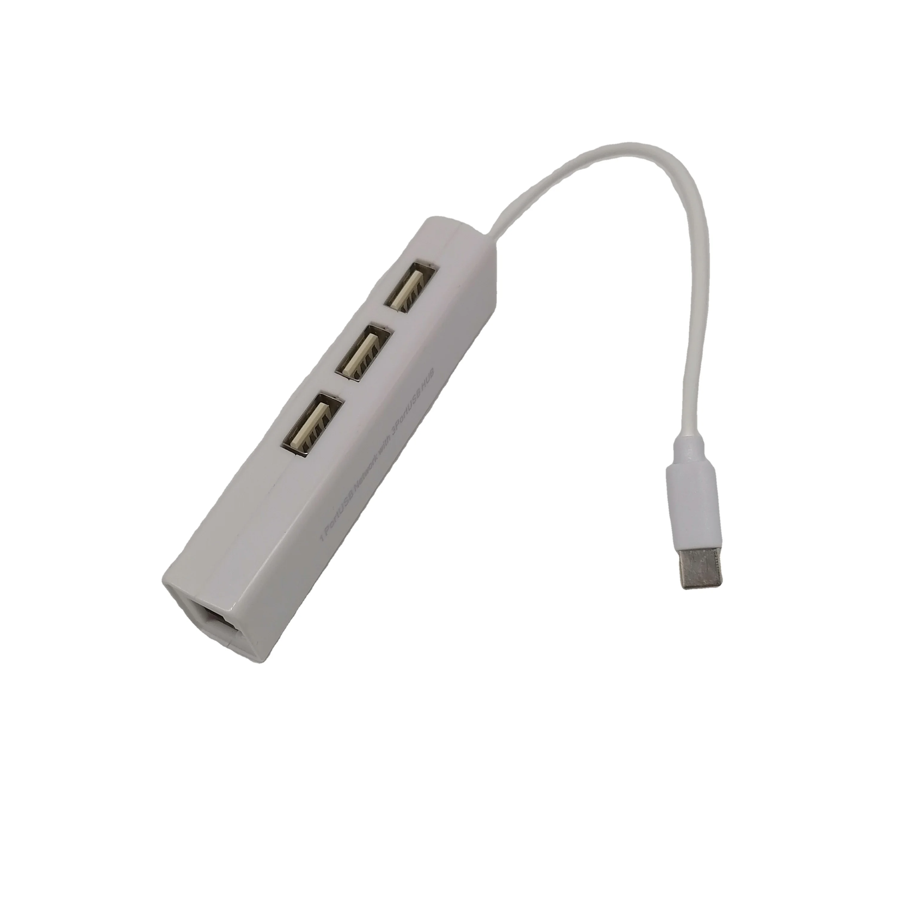 Factory direct  LAN Ethernet USB C to network port RJ45 adapter USB hub plus network card