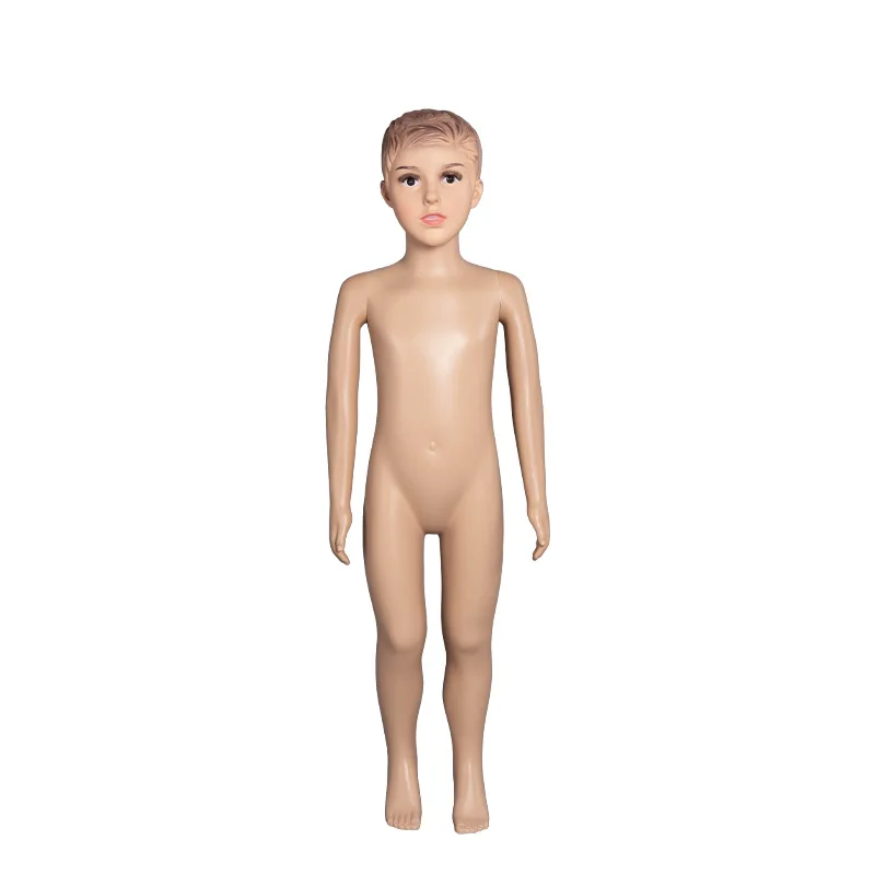 Plastic cheap skin color realistic manikin little boy little girl young child mannequin kids for sale