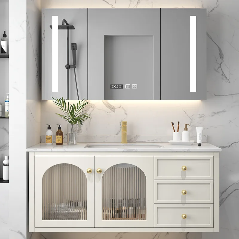 2022 New Design Floating Vanity Bathroom High Standard Makeup Cabinet Bath Vanity