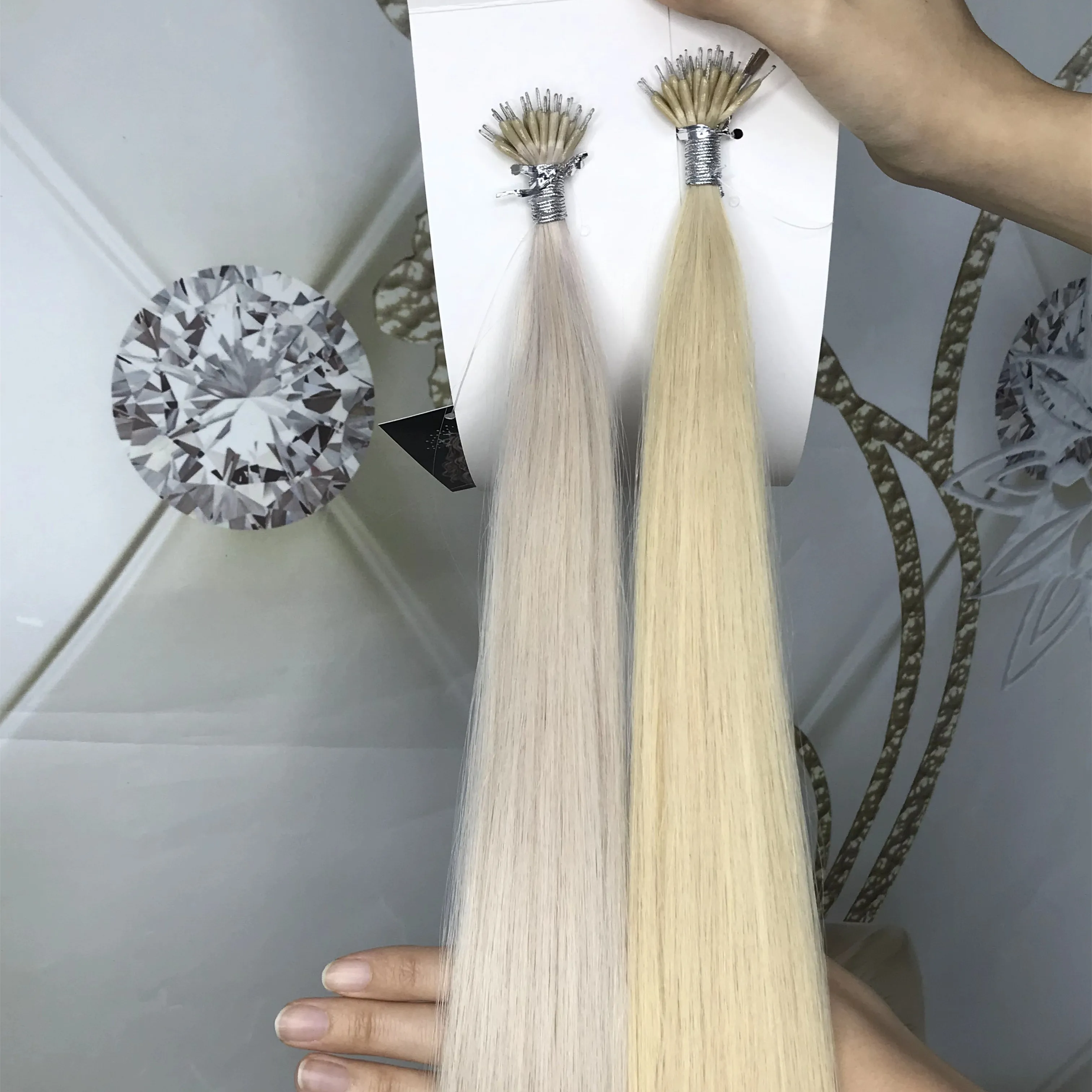 100% Remy Double Drawn Cuticle Aligned Hair Wholesale Suppliers for Silky Straight Nano Ring, I, U, V, K, Flat Tips Extensions