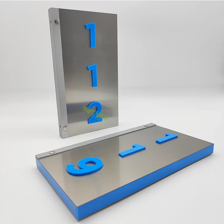 YIYAO house metal outdoor address stainless steel sign