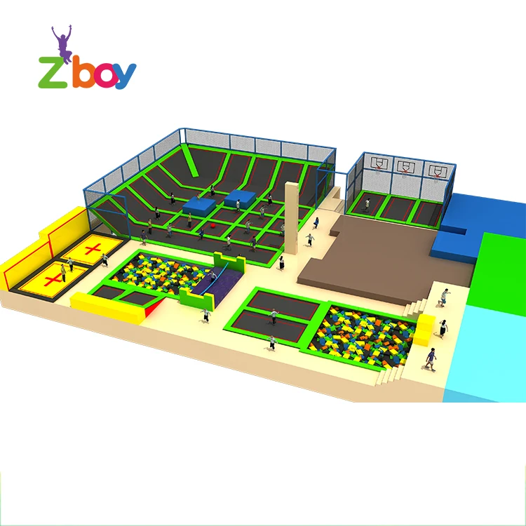 
For Argentina Stratosphere Builder Small Adult Jumping Trampoline Park With Foam Pit 