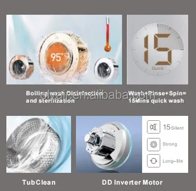 Portable wall mounted condenser tumble dryer 3kg mini dryer with child lock dual temperature sensor function 760W