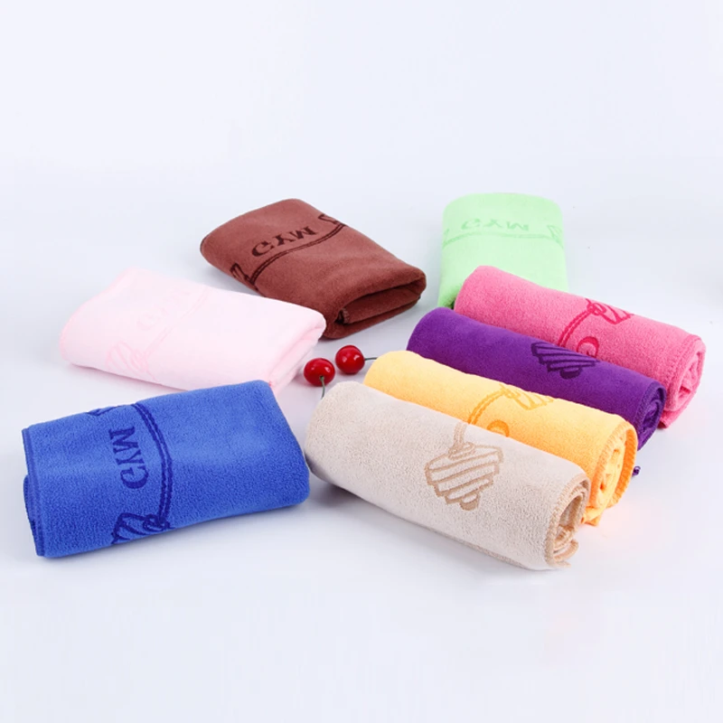 China manufacturer Microfiber Sports Gym Towel With Custom Logo Coral Fleece hand and hair drying towel Yoga towels 400gsm