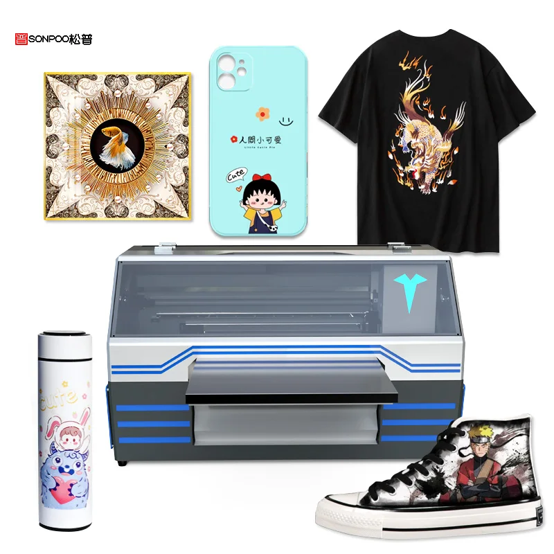 High Speed A3 UV Flatbed Inkjet Printer Canvas Printing Machine PVC Card Printer& scanners UV printing Machine