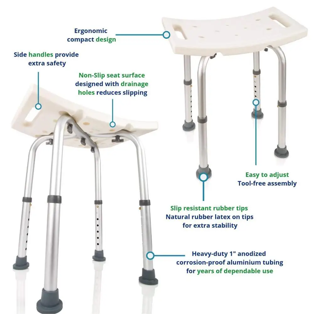Cheap Bathroom Safety Aluminum Bath Chair for The Disabled / Comfortable Aluminum Bath Chair For the Elderly shower chairs