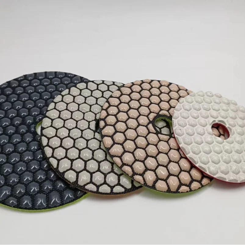 Honeycomb resin polishing pad dry abrasive tools for floor concrete Terrazzo stone granite marble tile
