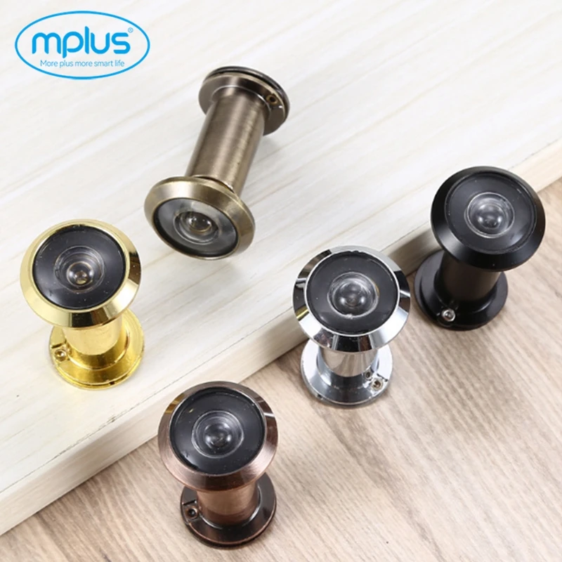 180 degree hotel Brass stainless steel door eye lens Door peephole zinc alloy door viewer peephole glass lens