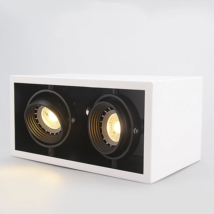 Dutch hot sale GU10x2 square lamp housing dimming IP20 white GU10 down light led downlight for villa